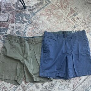 J.Crew Men's Blue and Green Shorts